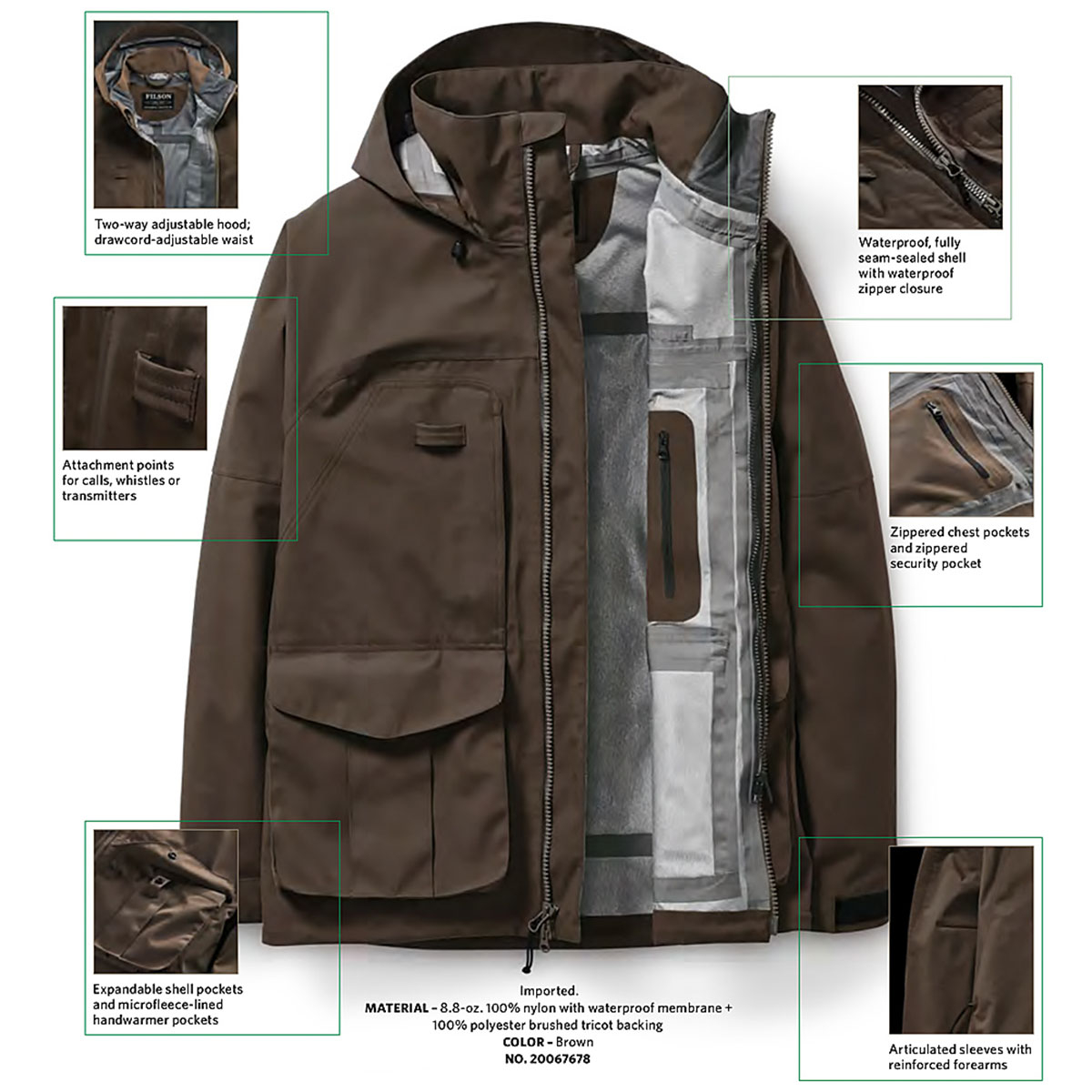 FILSON 3-Layer Field Jacket 3 レイヤー フィールド-