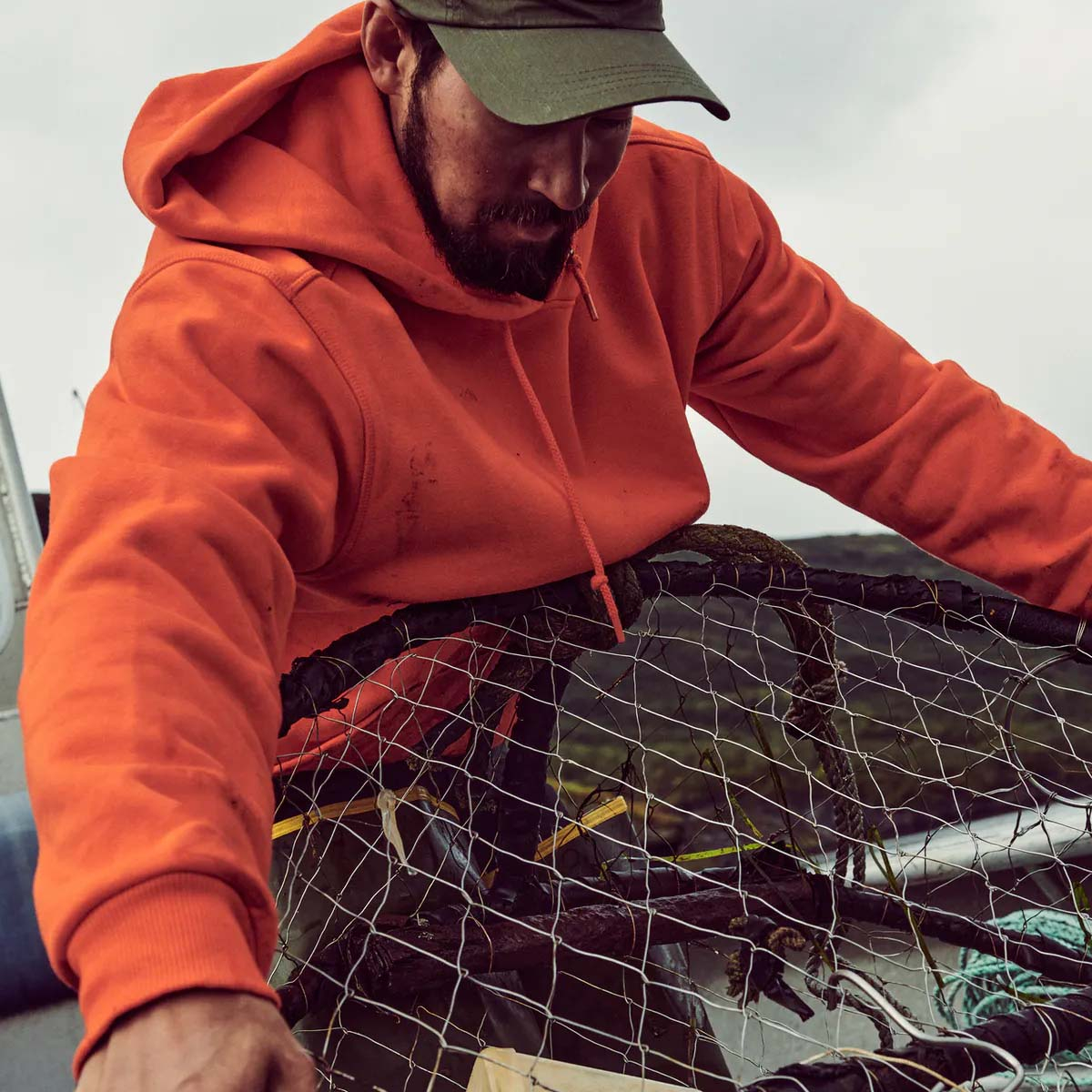 Filson Prospector Hoodie Blaze Orange, warm pullover that makes brisk days and cool evenings your favorite kind of weather