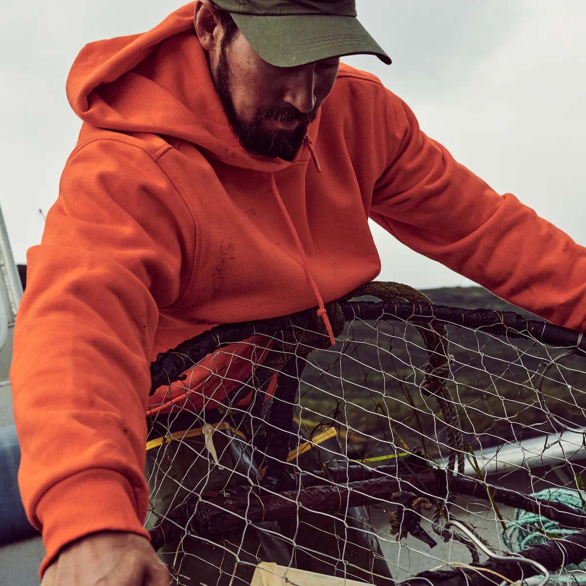 Filson Prospector Hoodie Flame, warm pullover that makes brisk days and cool evenings your favorite kind of weather