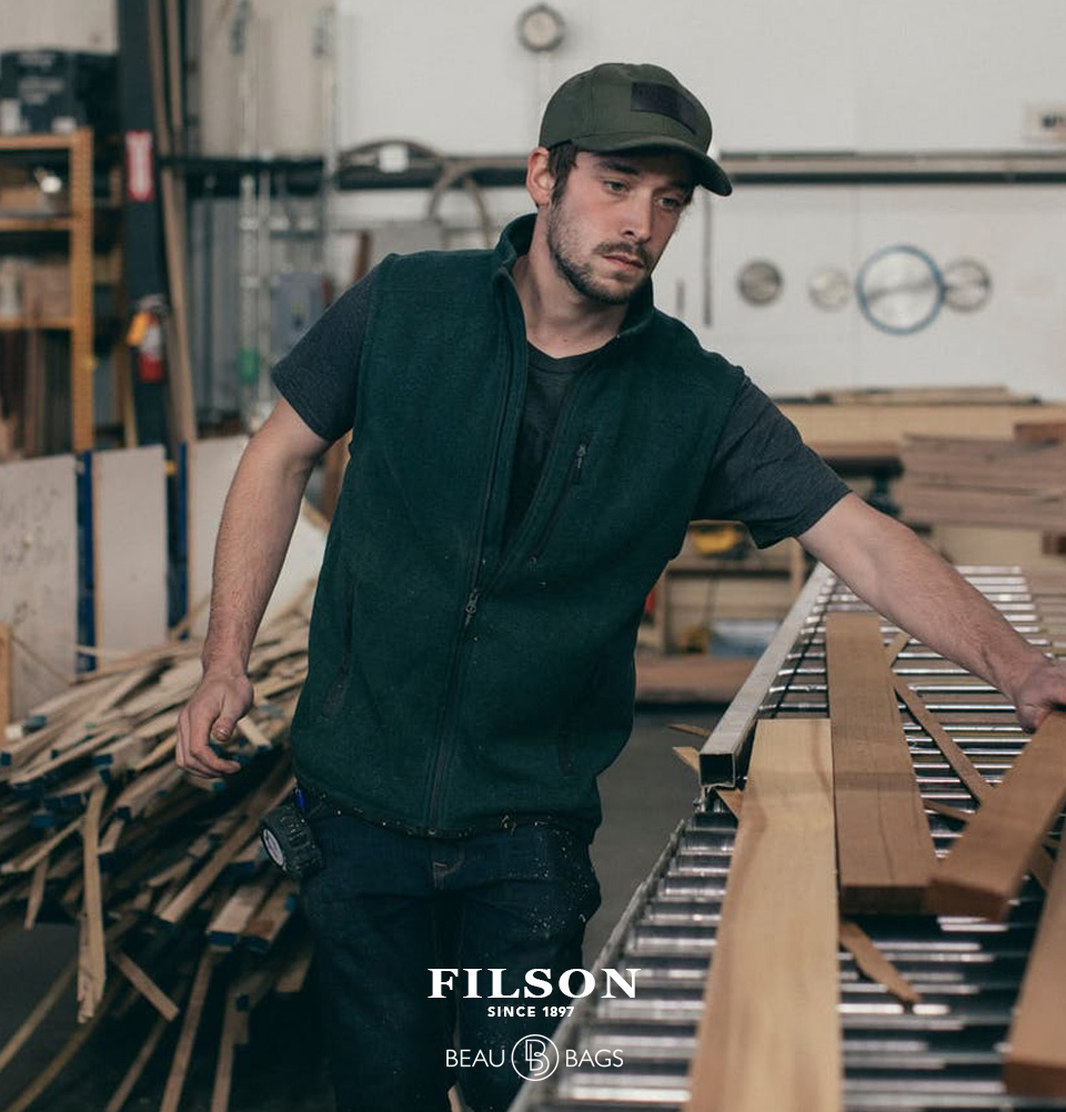 Filson Ridgeway Fleece Vest, comfortable, lightweight quick-drying Polartec® fleece for use in extreme conditions