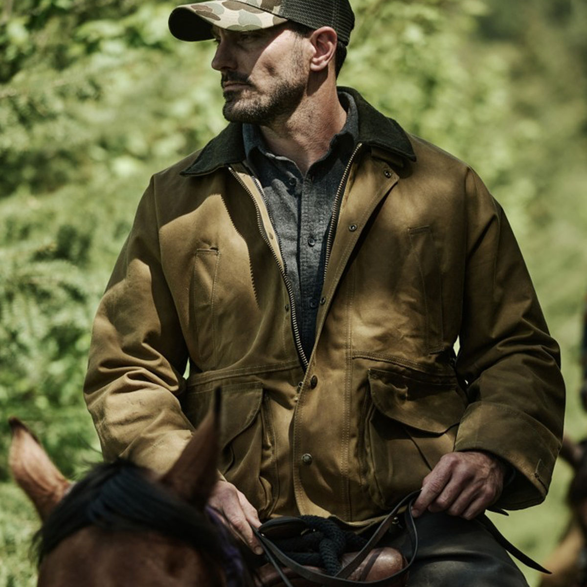 Filson Tin Cloth Field Jacket Dark Tan, Rugged, weather-resistant jacket for hunting, work or field