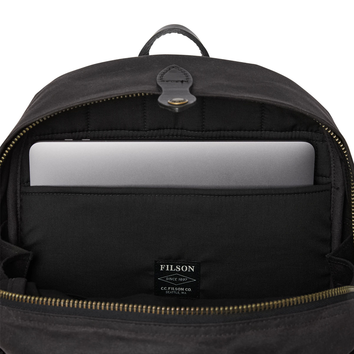 Filson Journeyman Backpack 20231638 Cinder, also for corporate use with laptop