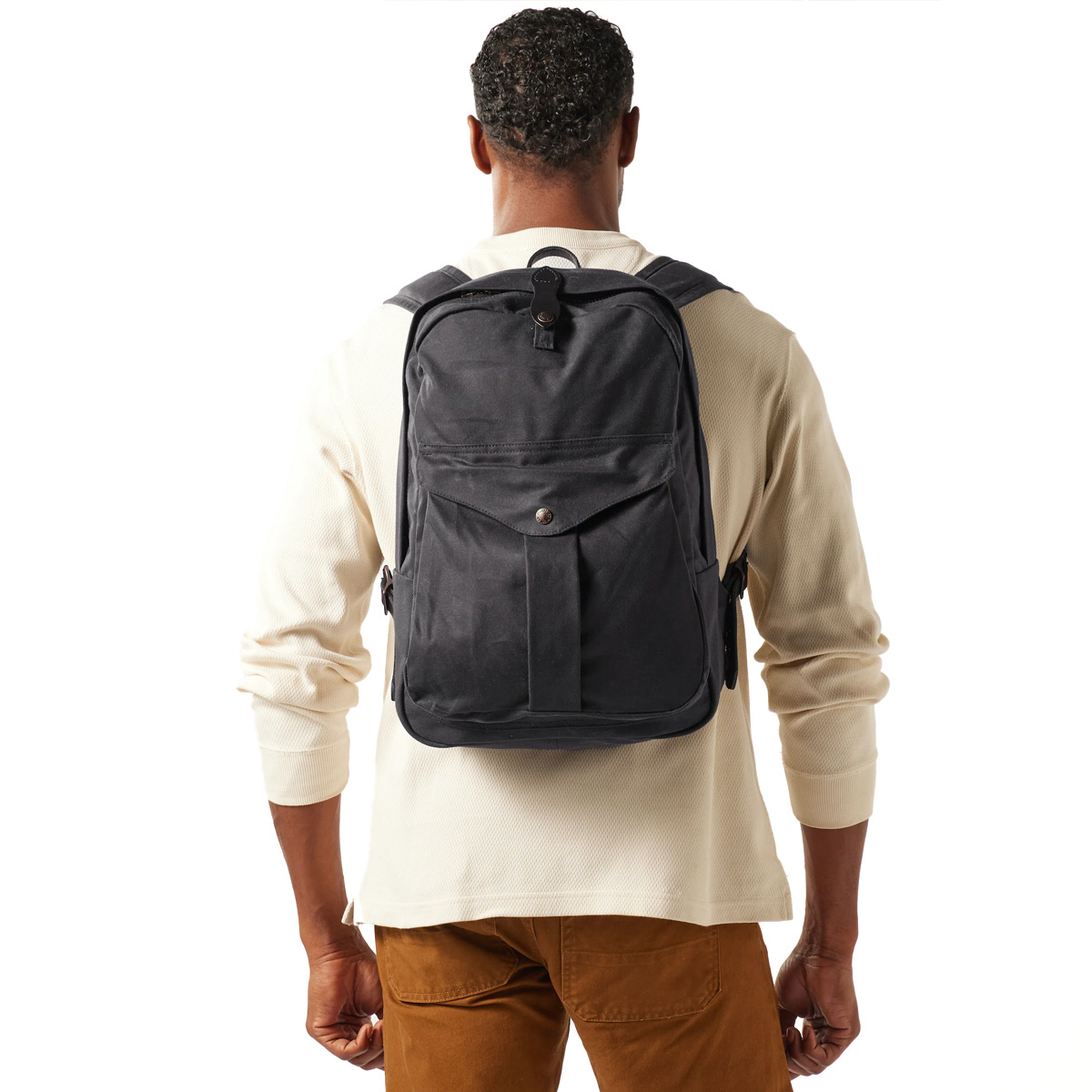 Filson Journeyman Backpack 20231638 Cinder, waterproof backpack that will last through decades of use, in any climate