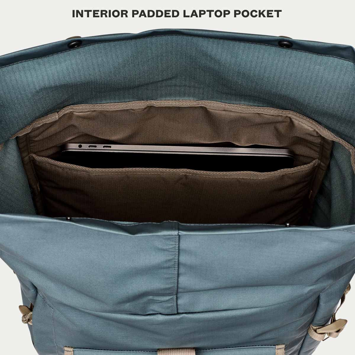 Filson All-Weather Backpack Slate/Canteen/Covert, features explaned inside
