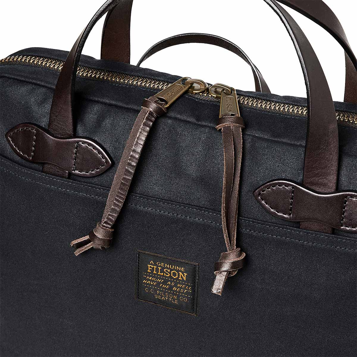 Filson Tin Cloth Compact Briefcase Navy, perfect bag for a business trip