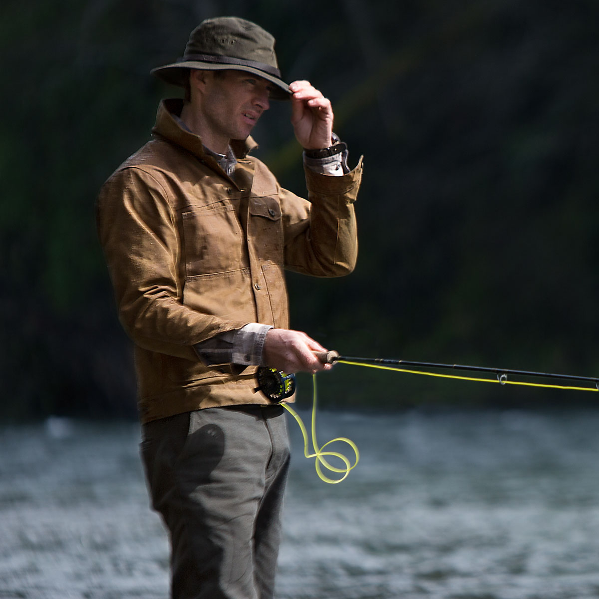 Filson Tin Cloth Packer Hat Otter Green, keeps you protected from the elements