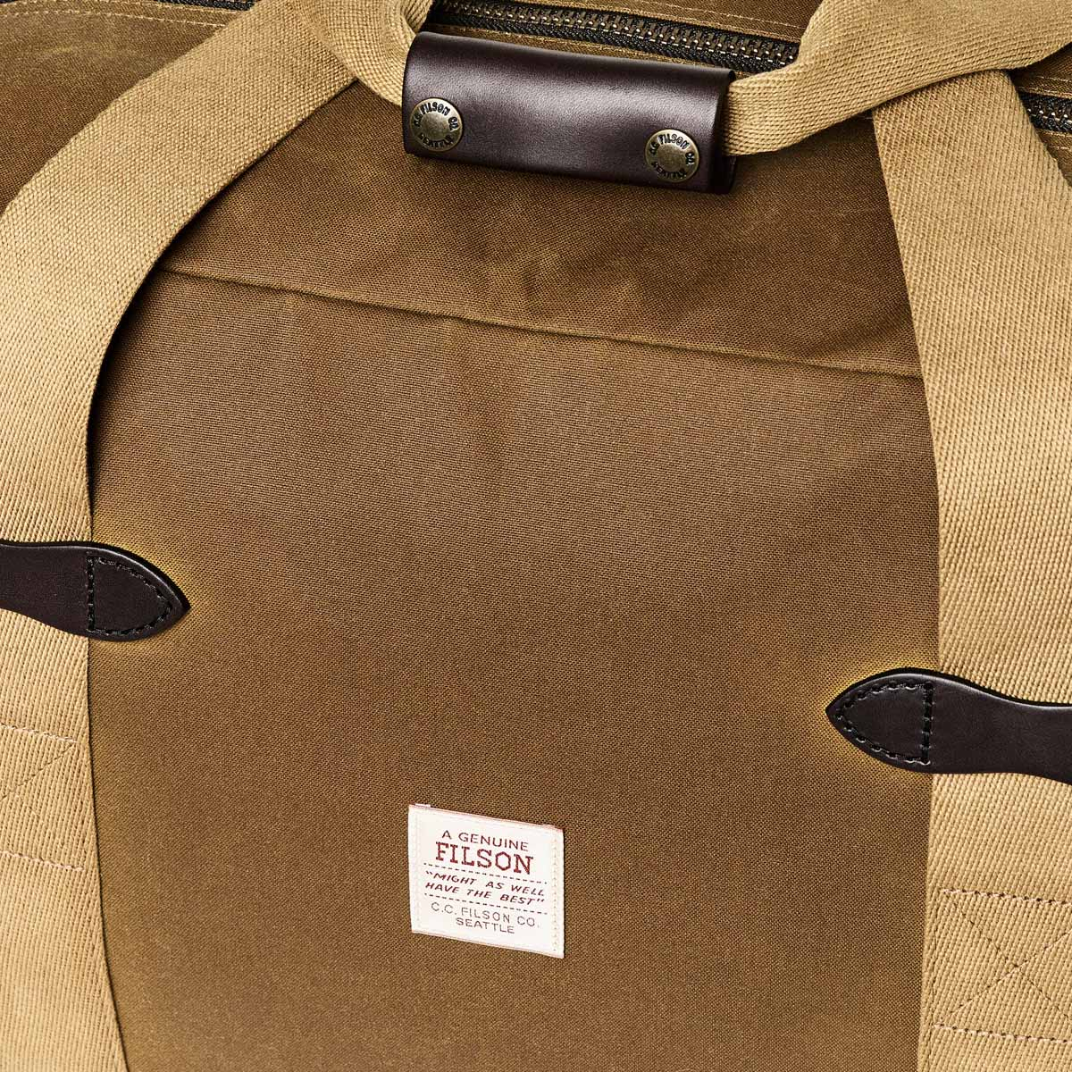 Filson Tin Cloth Medium Duffle Bag Dark Tan, perfect bag for a long weekend away