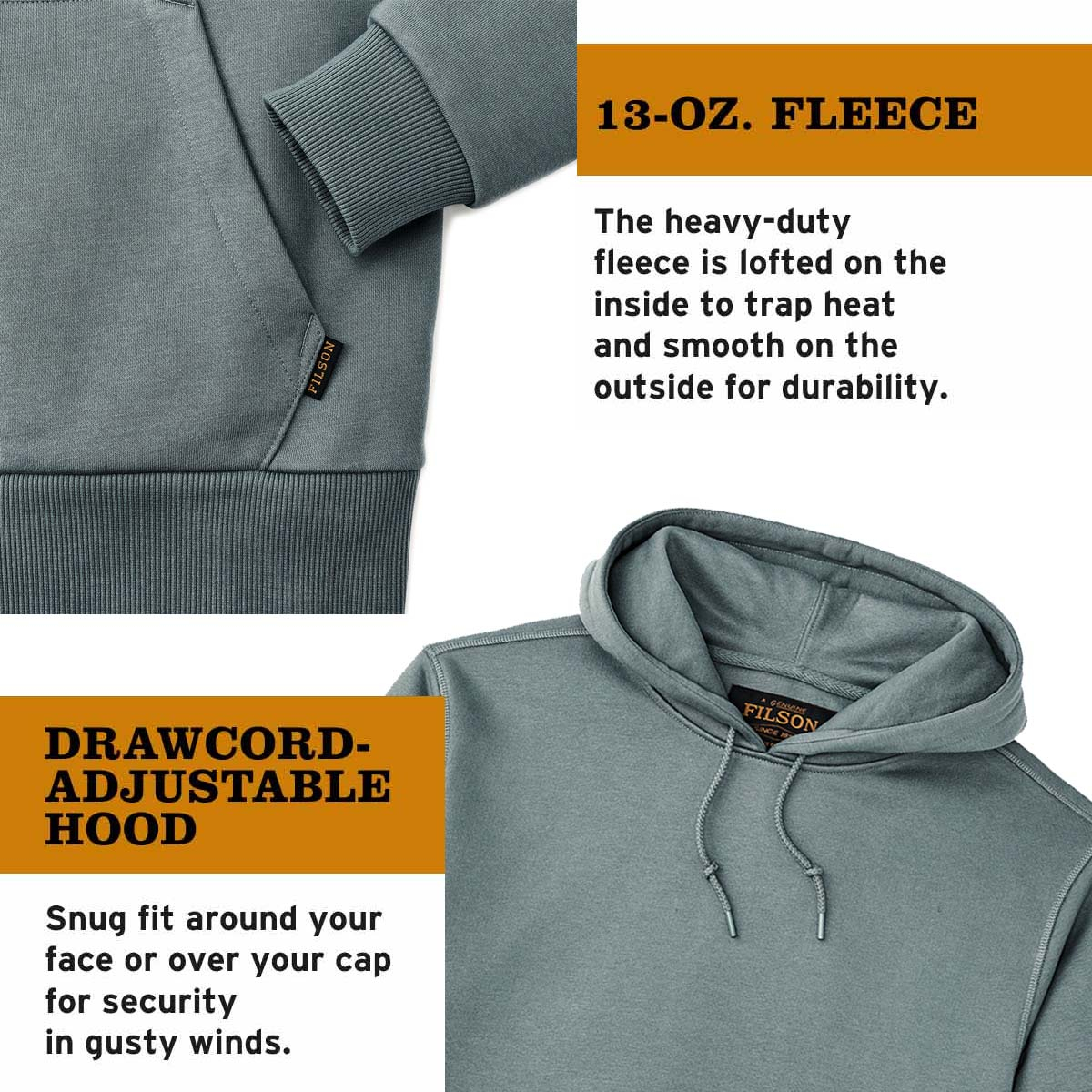 Filson Prospector Hoodie Balsam Green, a cool-weather staple built for the long haul Filson Prospector Hoodie Balsam Green, a cool-weather staple built for the long haul