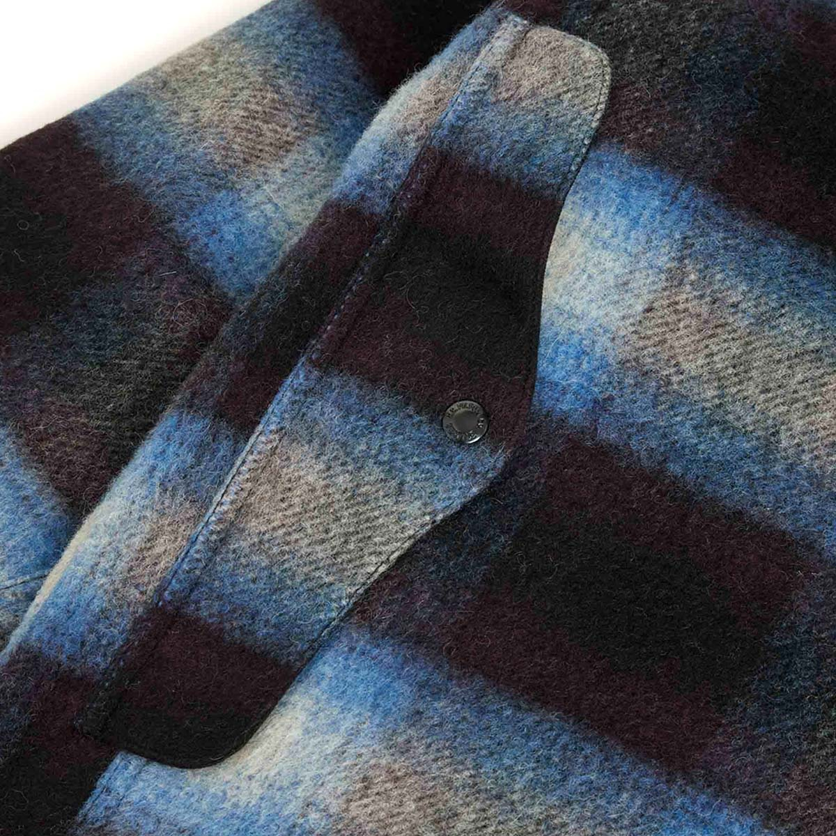 Filson Knitted Wool Cruiser Blue/Black Plaid, Made from a thick, insulating wool blend for exceptional warmth