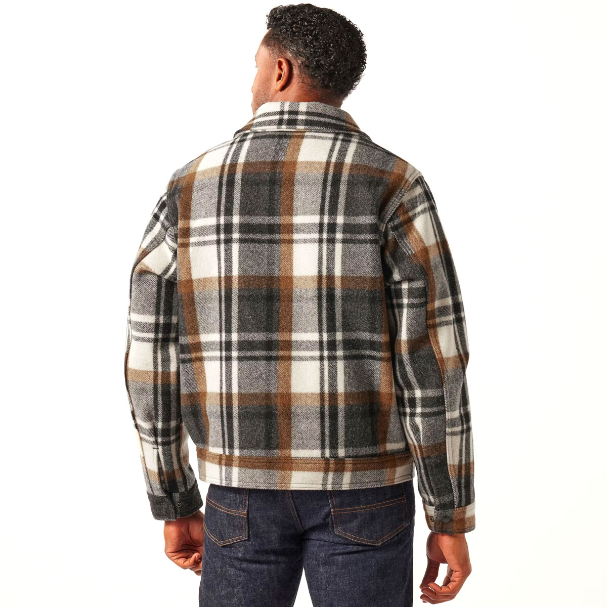 Filson Mackinaw Wool Work Jacket Blue Coal/Copper Heather, this classic jacket is a true tool for every outdoorsman.