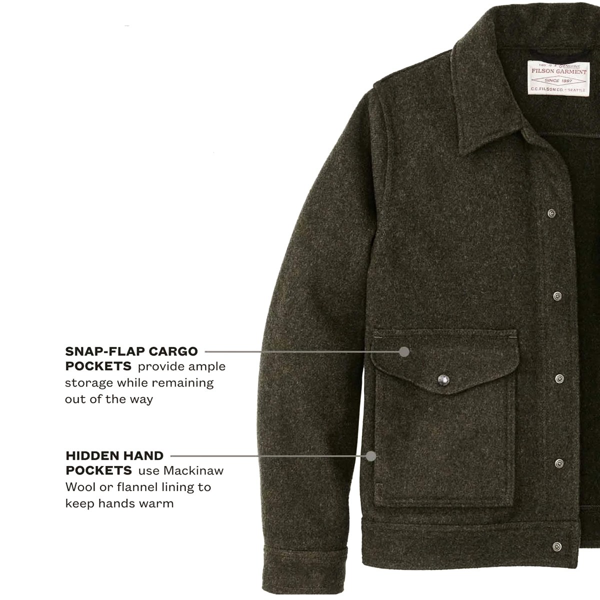 Filson mackinaw work jacket sales