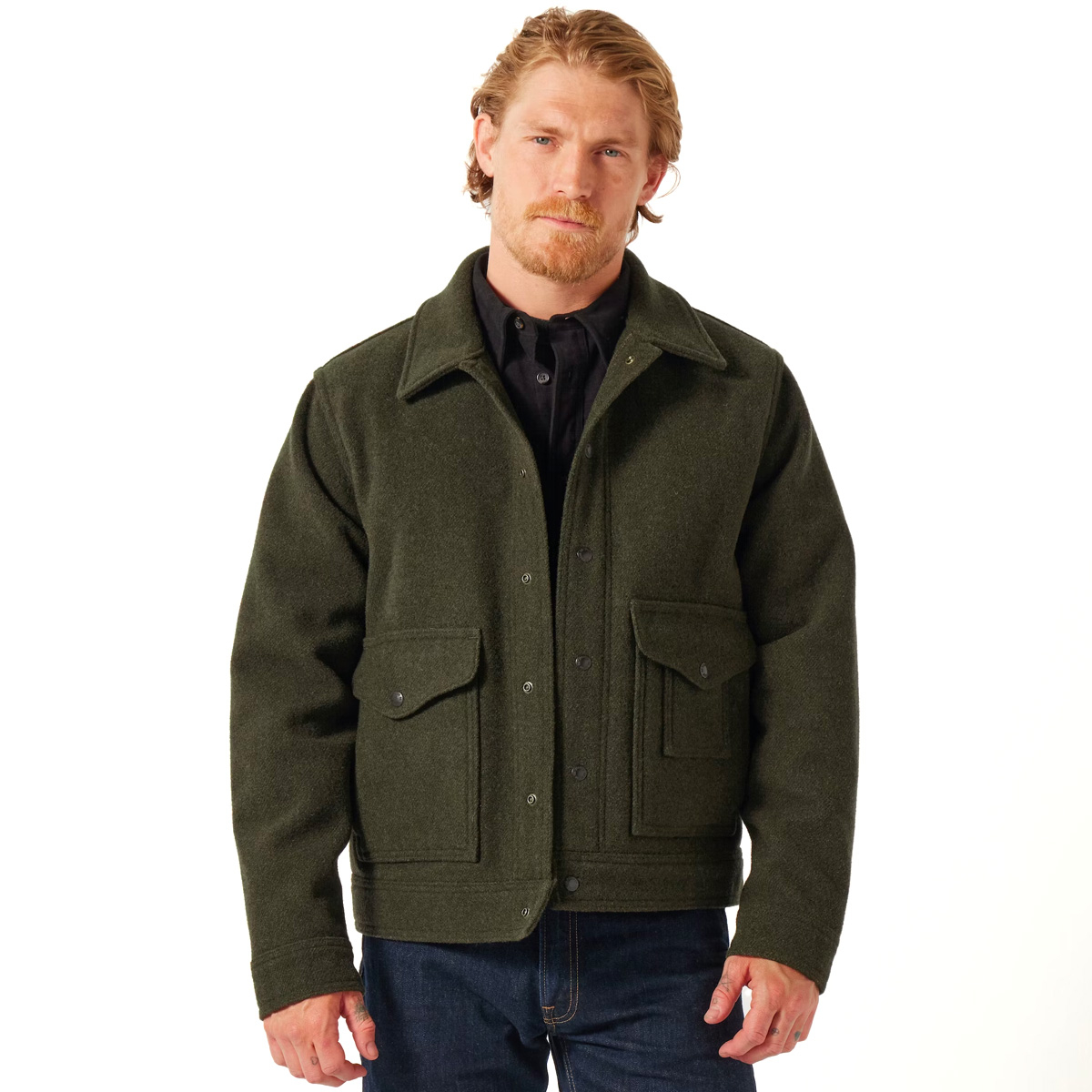 Filson Mackinaw Wool Work Jacket Forest Green