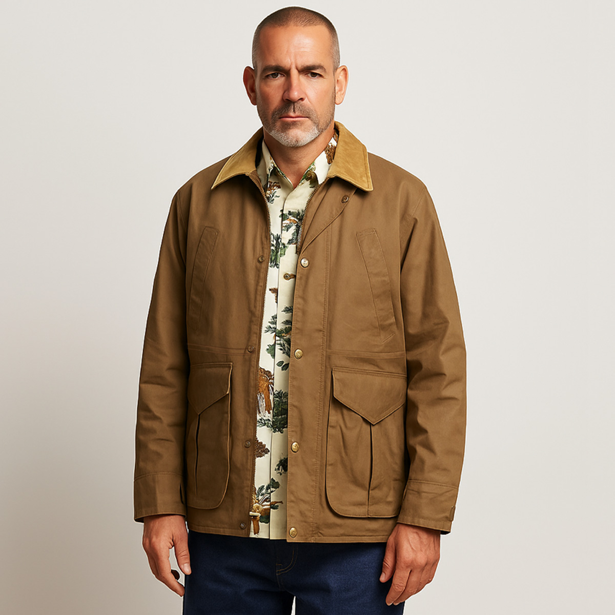 Filson Ranger Field Jacket Dark Beige, A breathable, waxed jacket built for field work in warmer weather.