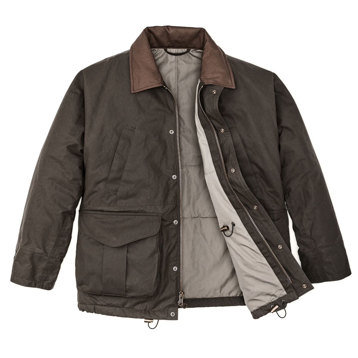 Filson Ranger Insulated Field Jacket Root, an ideal blend of traditional fabric and cutting-edge insulation