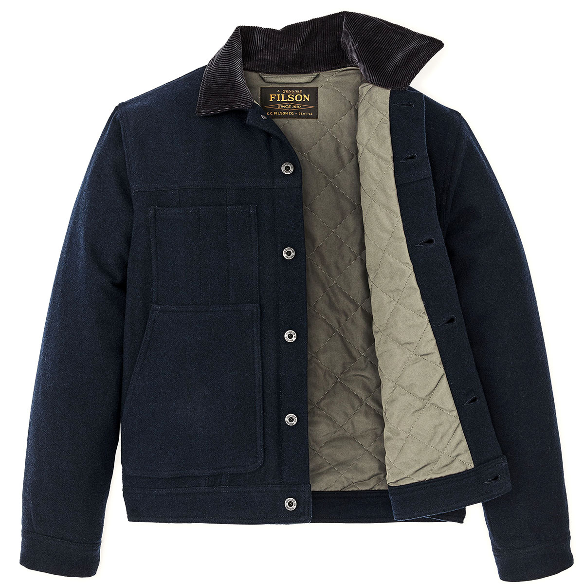 Filson Spokane Insulated Short Cruiser Jacket Navy, Lightweight, quick-dry insulation Filson Spokane Insulated Short Cruiser Jacket Navy, Lightweight, quick-dry insulation