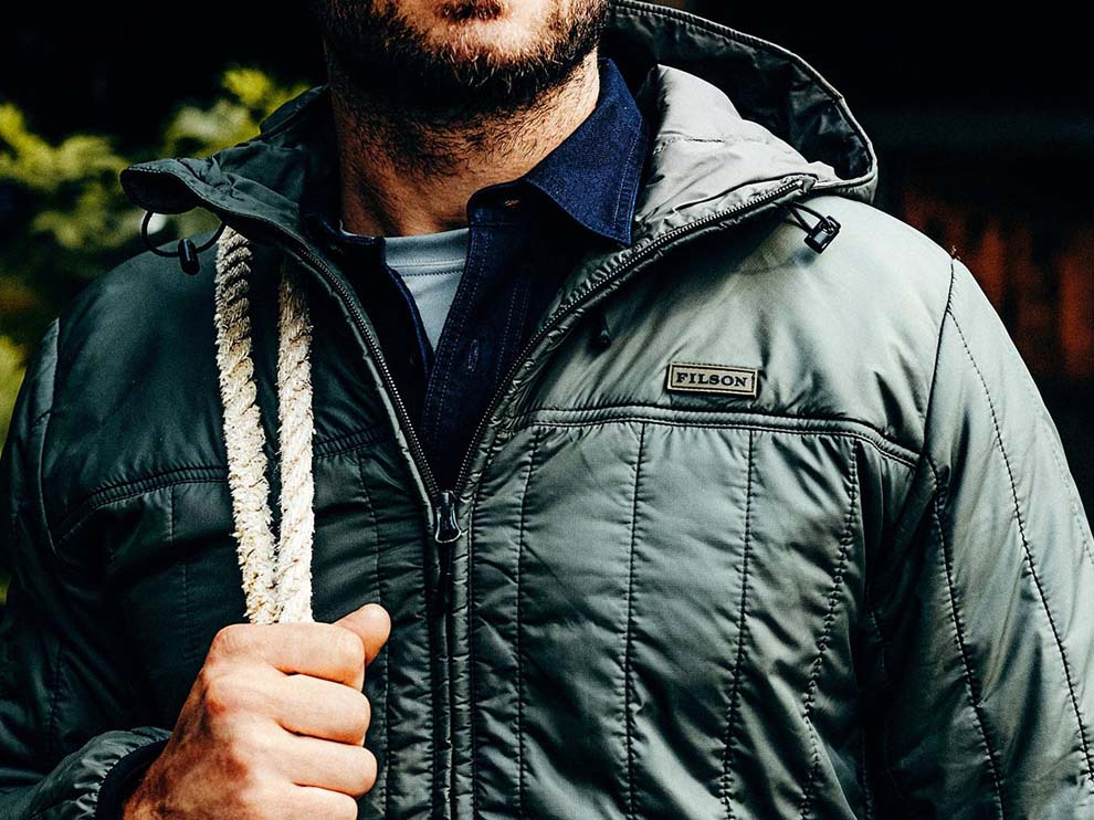 Filson Ultralight Jackets, ideal for active use. Windproof, warm, breathable, extremely light and comfortable