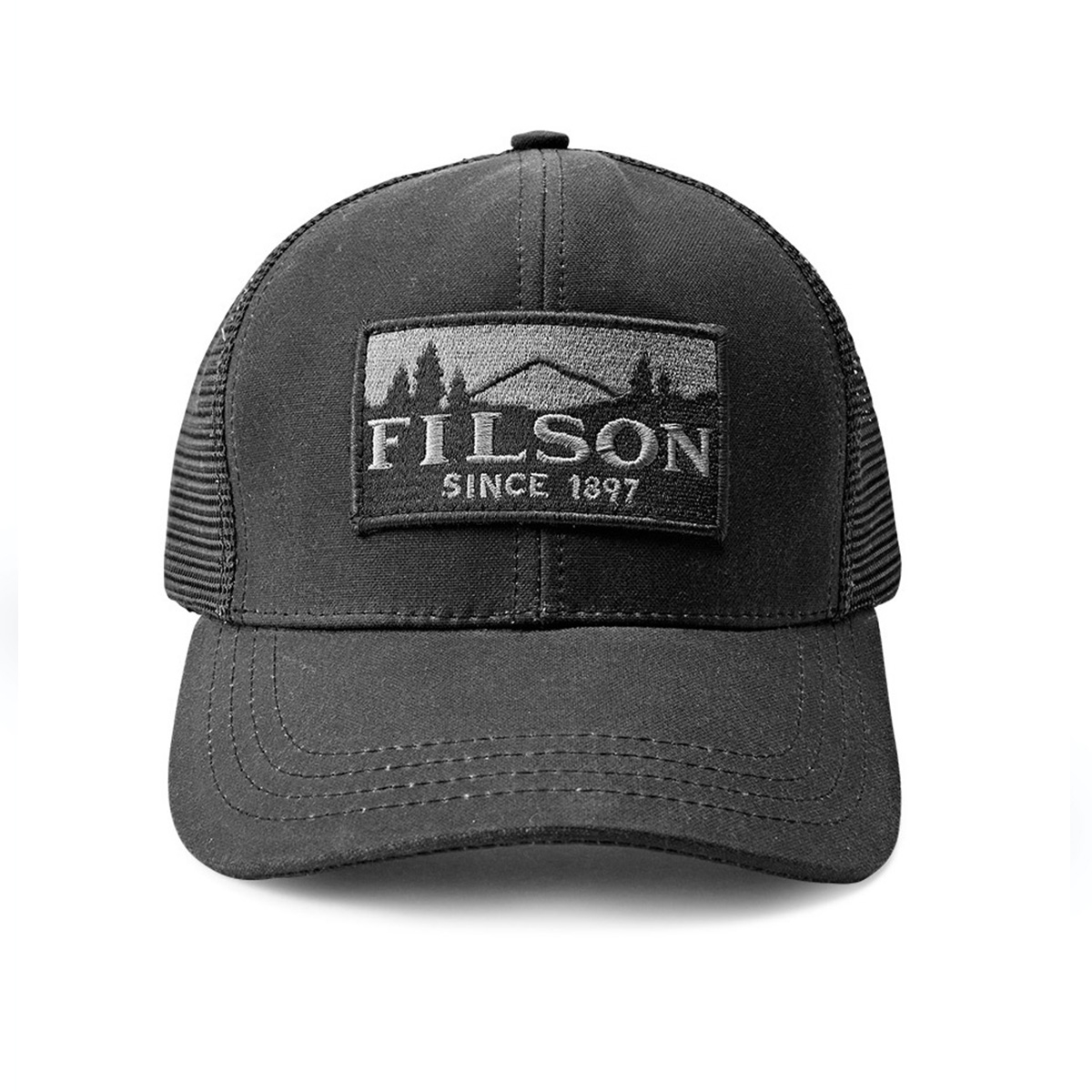 Filson Logger Mesh Cap 11030237-Black, iconic cap made of durableTin Cloth