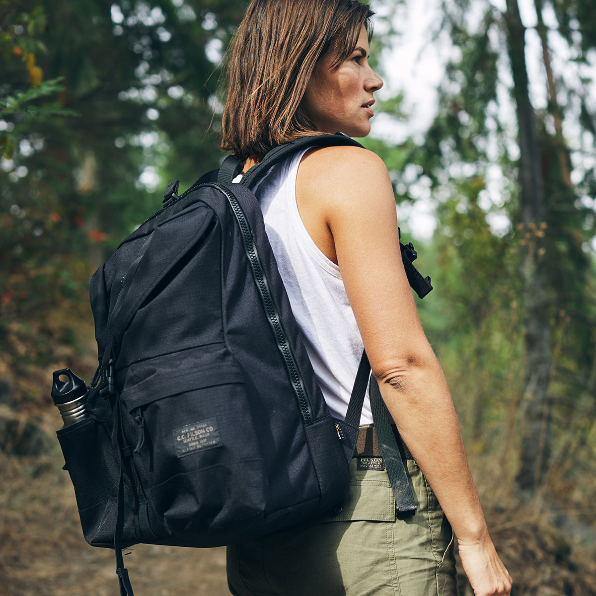 Filson Ripstop Nylon Backpack Black, lightweight and tough backpack