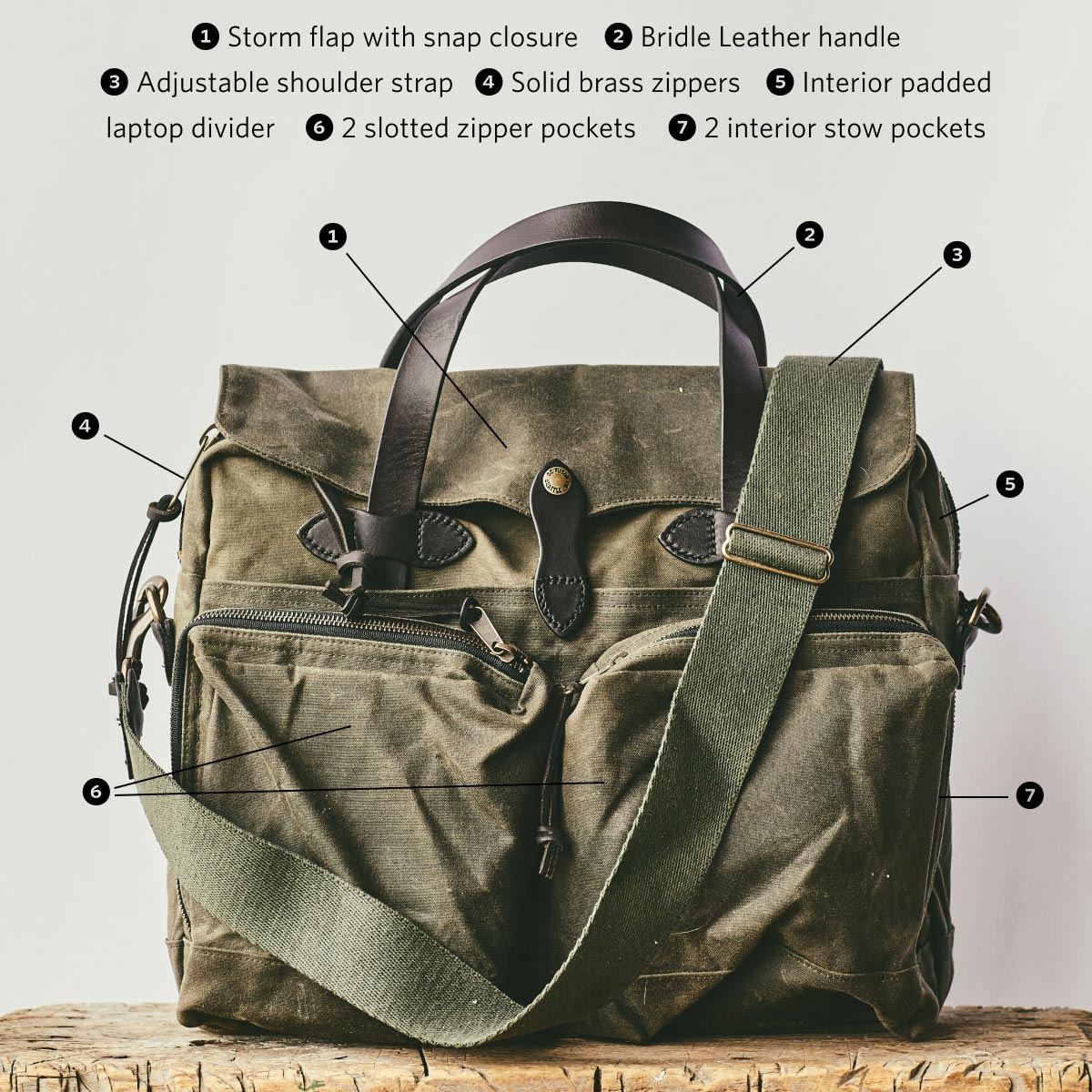 Filson Original briefcase - Green
