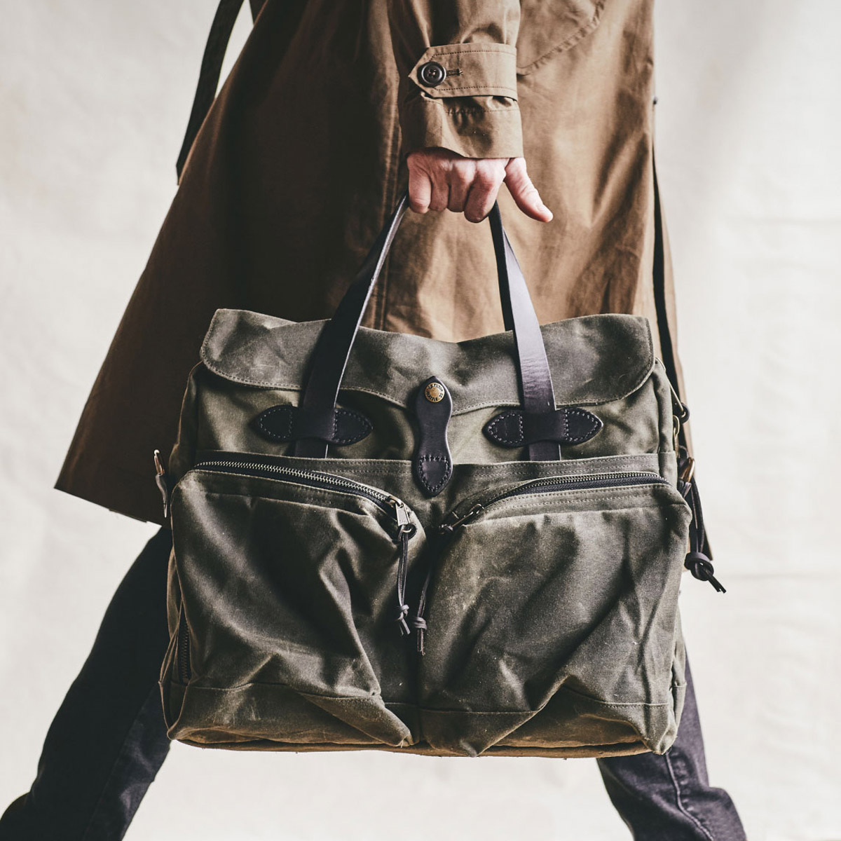 Filson 24-Hour Tin Cloth Briefcase Otter Green