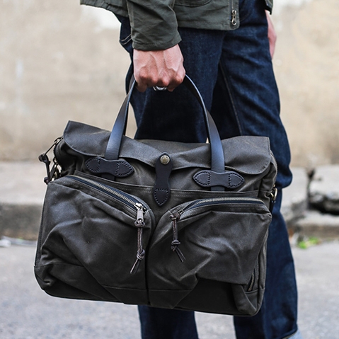 Filson 24-Hour Tin Cloth Briefcase Otter Green