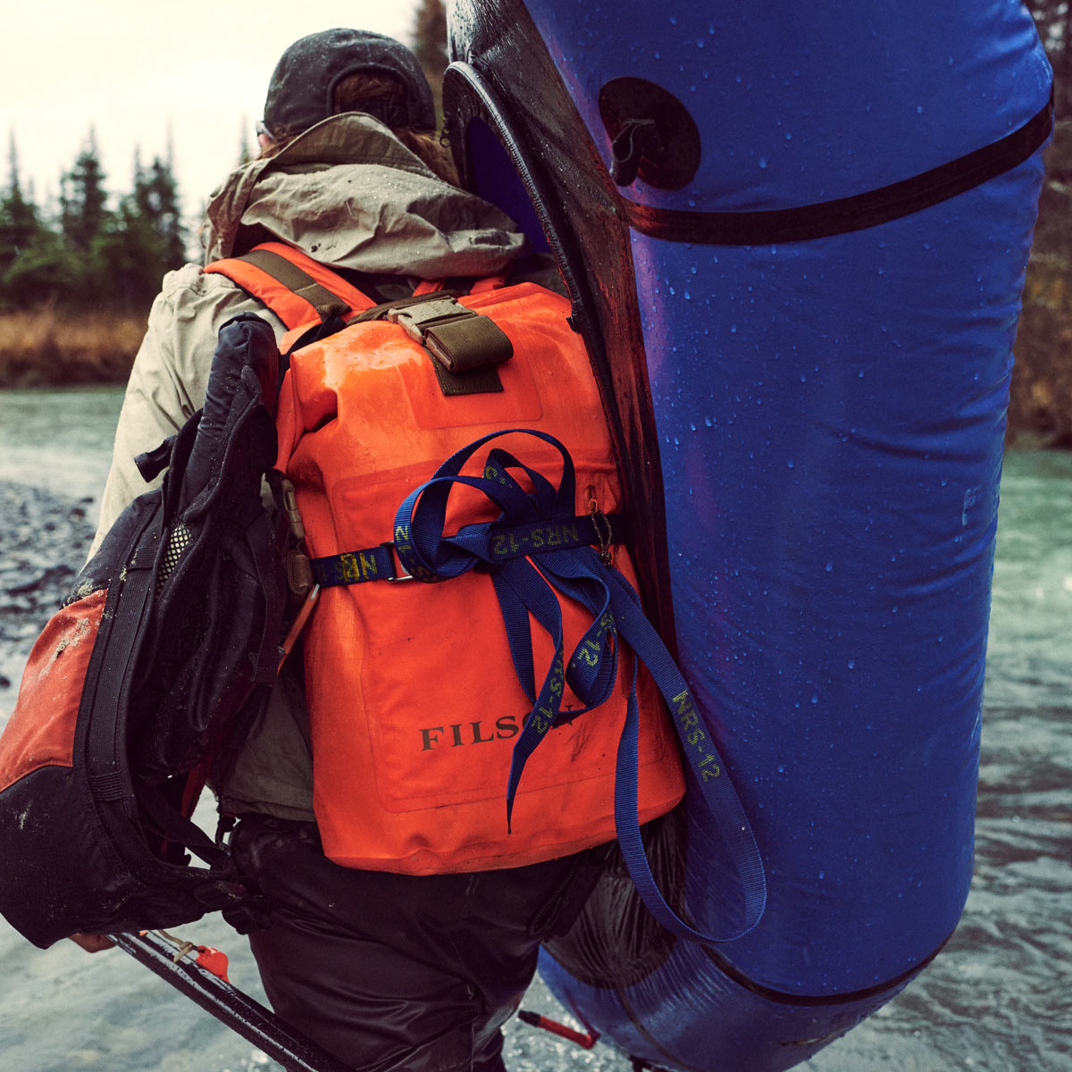 Filson Dry Backpack Flame, keeps your gear dry in any weather