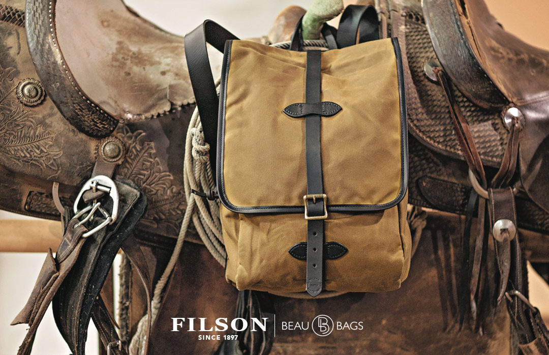 Filson Tin Cloth Backpack Dark Tan, tear-resistant, backpack with