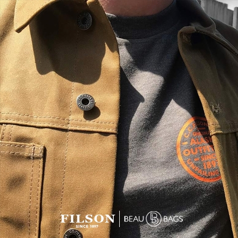 Filson Tin Cloth Short Lined Cruiser Jacket Dark Tan, ultimate work jacket