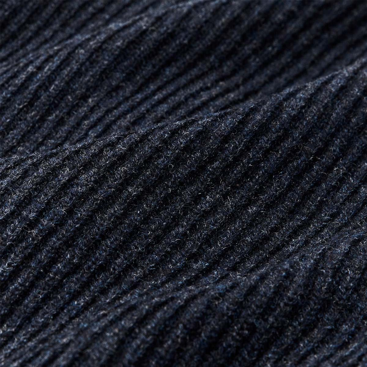 Filson Bristol Roll Neck Sweater Dark Navy Heather, is crafted in Italy with 100% wool