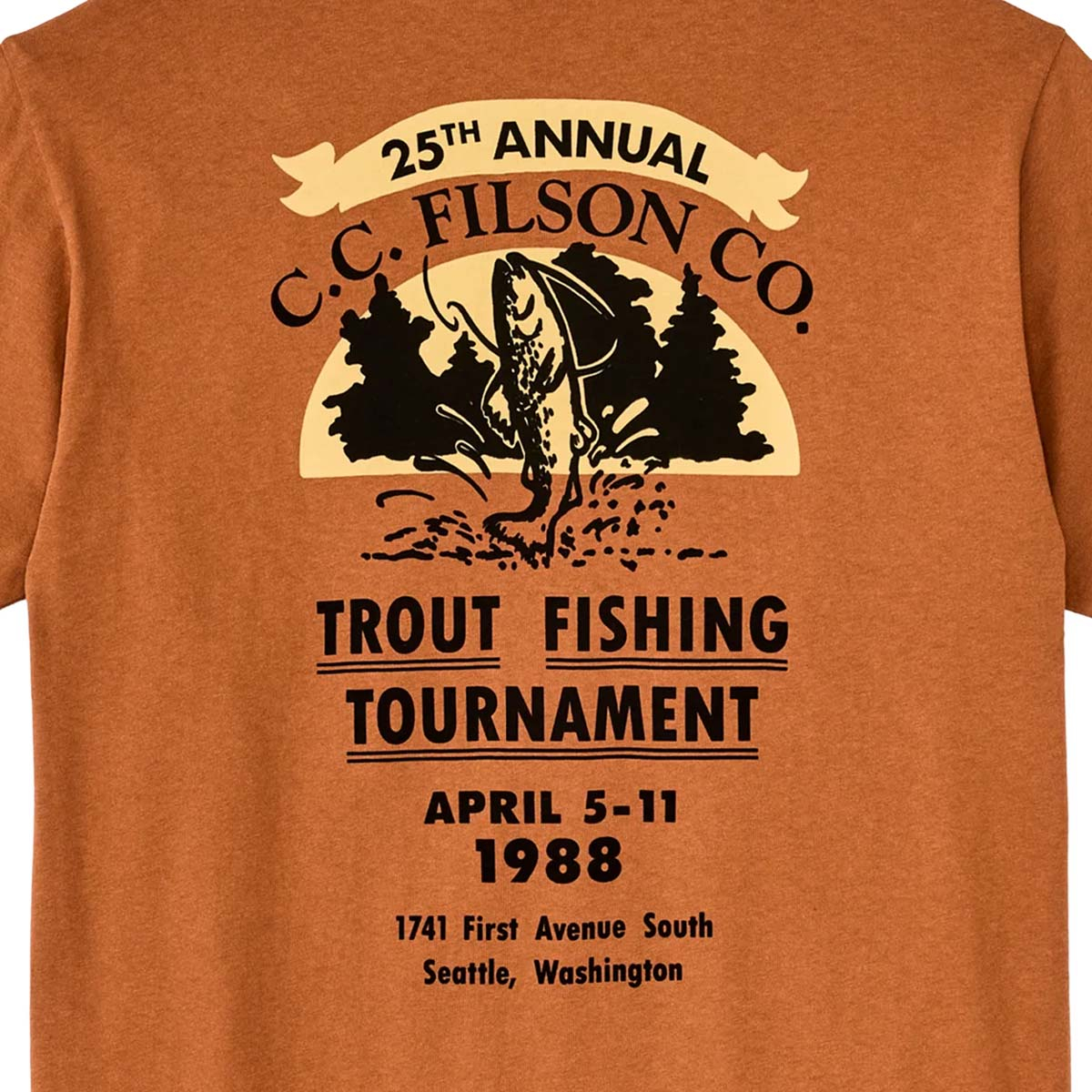 Filson Frontier Graphic T-Shirt Bourbon/Tournament, graphic detail