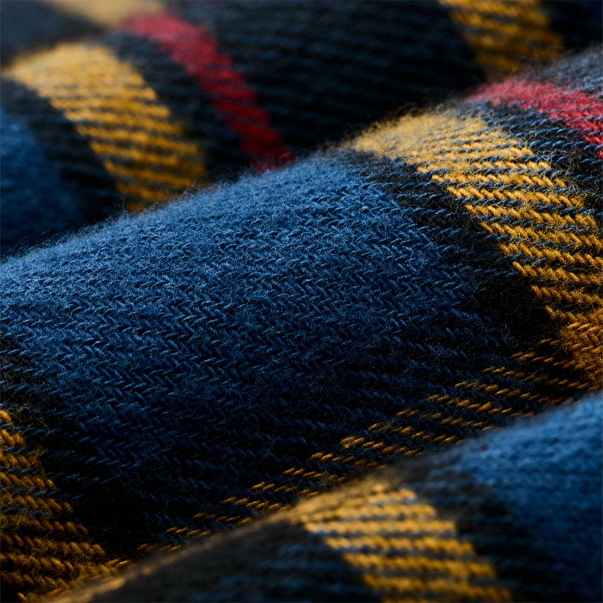 Filson The Rangeland Flannel Shirt Blue/Yellow/Multi Plaid, built with Ultrasoft 5.5-oz. cotton flannel – gentle against the skin