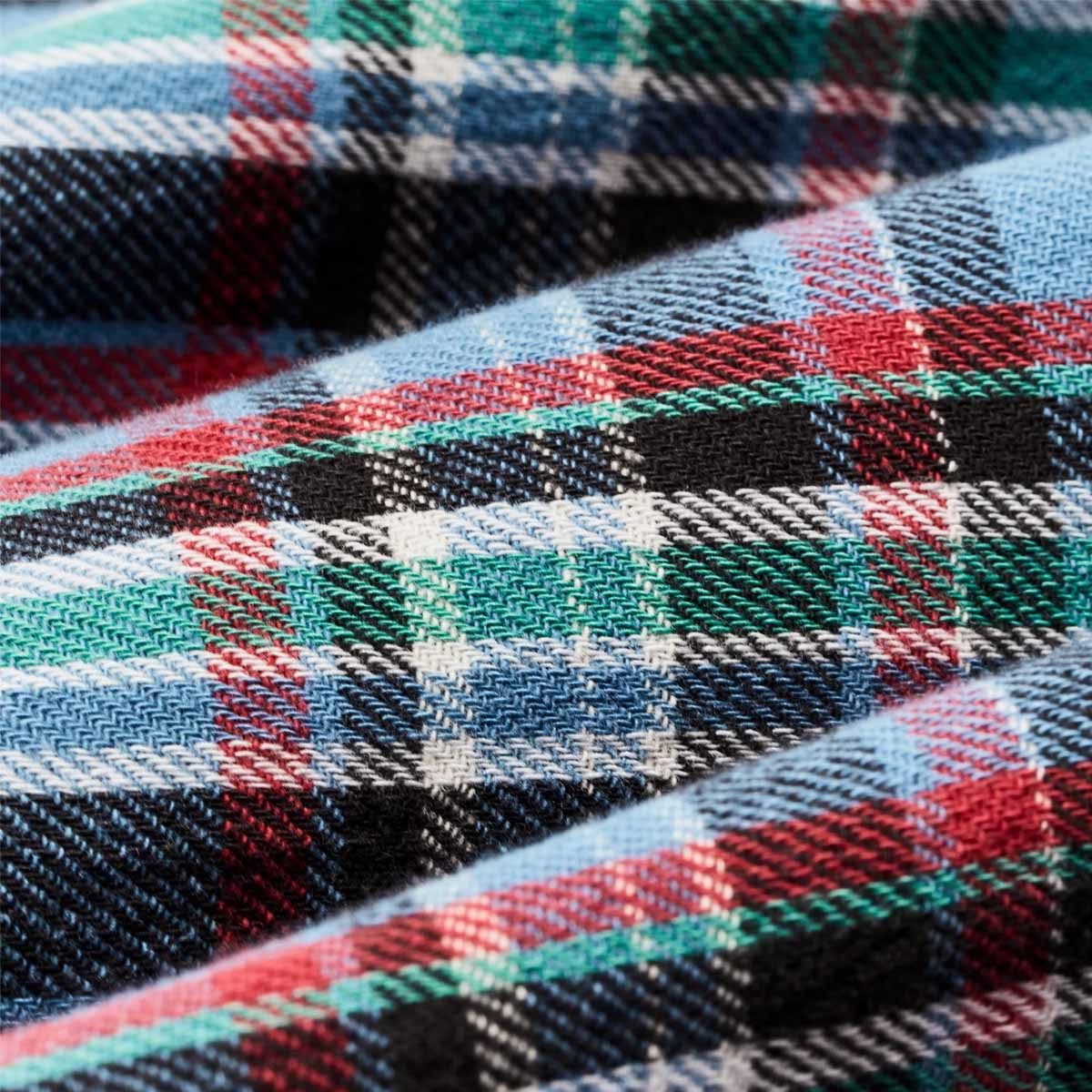 Filson The Rangeland Flannel Shirt Light Blue/Red Plaid, built with Ultrasoft 5.5-oz. cotton flannel – gentle against the skin