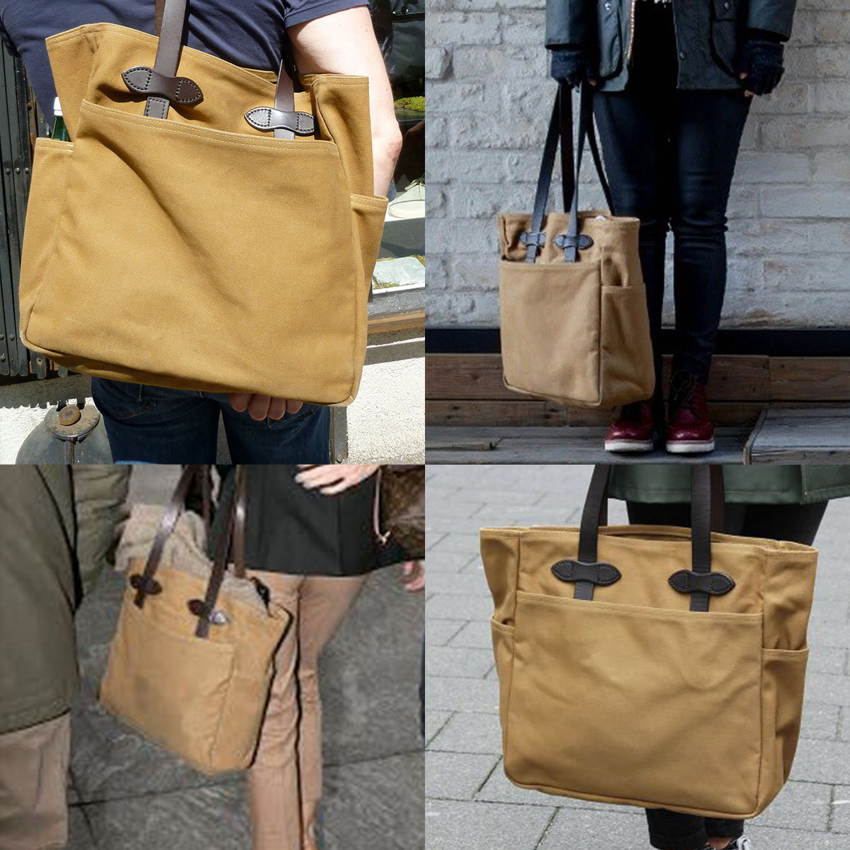 Filson Rugged Twill Tote Bag 11070260-Tan, streetwear, carry this tote right next to your body or comfortably on your shoulder