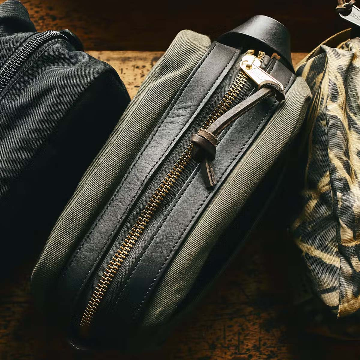 Filson Travel Kit Otter Green, the most rugged shave kit on the market