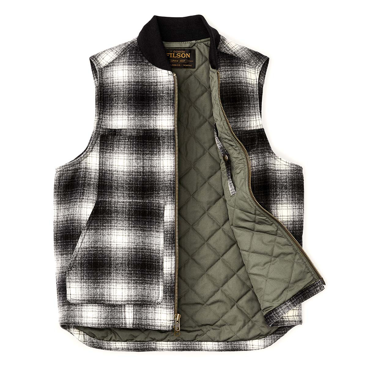 Filson Spokane Insulated Work Vest Charcoal Ombre, Lightweight, quick-dry insulation