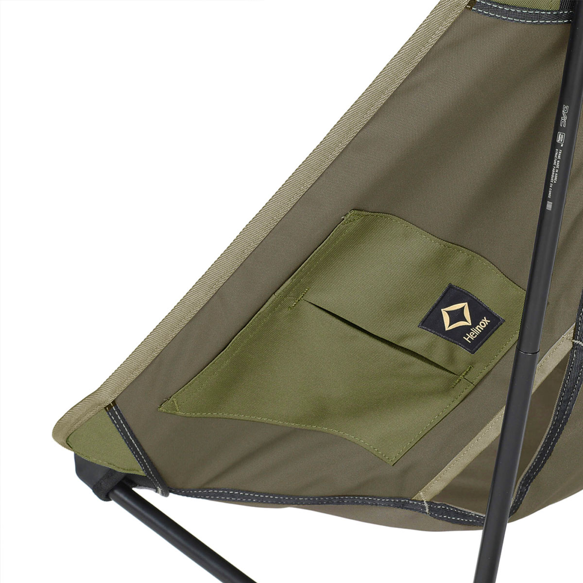 Helinox Tactical Chair One Military Olive, with added pockets to secure valuables and gear