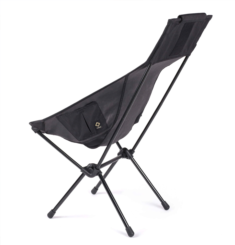 Helinox Tactical Sunset Chair Black, portable, lightweight chair with a higher back and longer legs