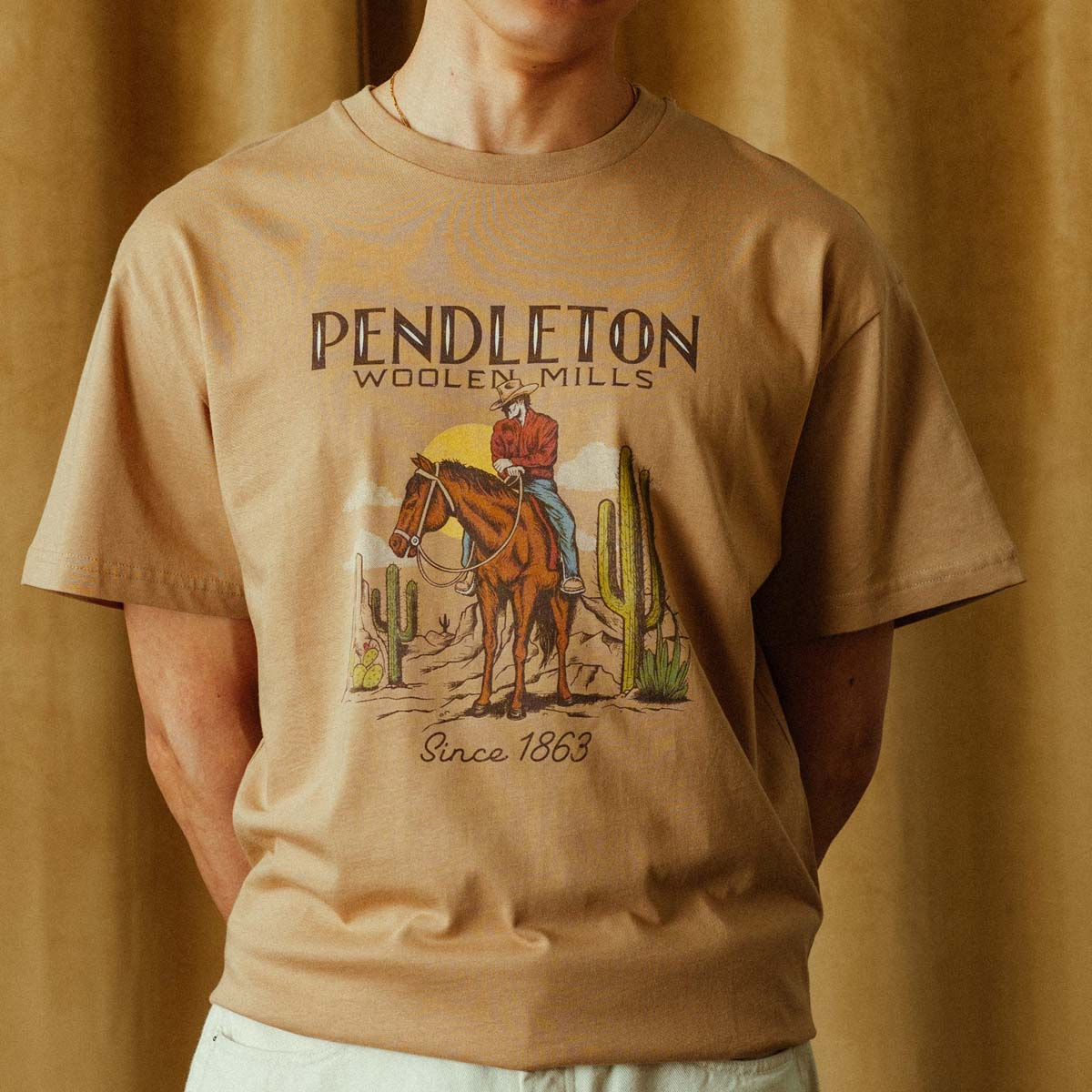 Pendleton Cowboy T-Shirt Olive, order at BeauBags, Authorized International Pendleton Dealer Pendleton Cowboy T-Shirt Olive, order at BeauBags, Authorized International Pendleton Dealer