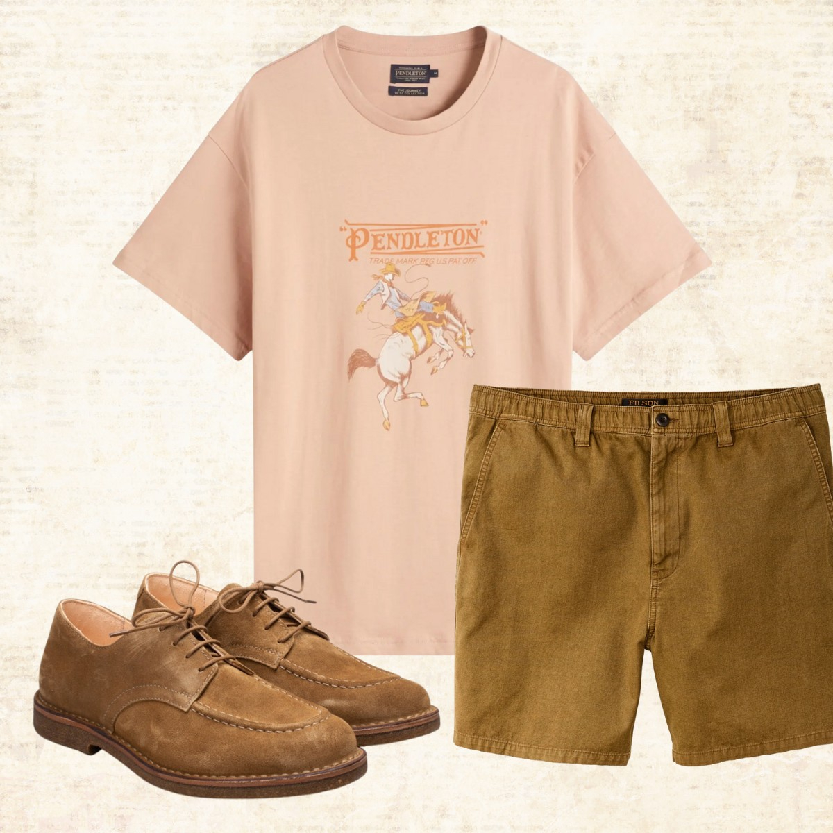 Pendleton Rodeo T-Shirt Khaki, order at BeauBags, Authorized International Pendleton Dealer