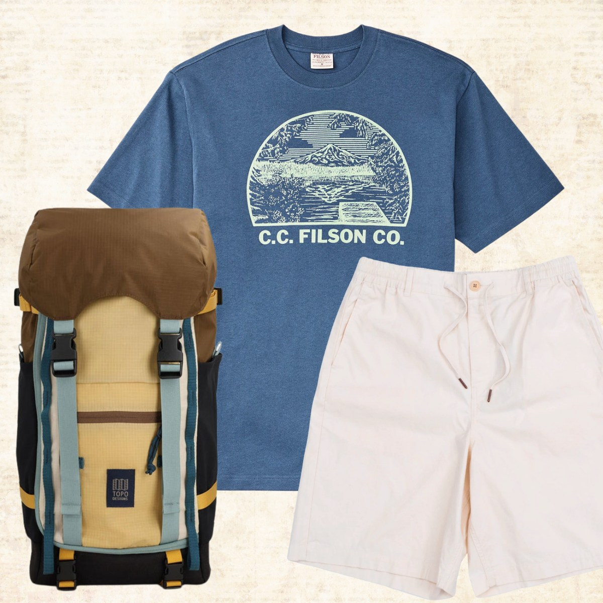 The Pendleton Utility Shorts Bone/Fire Legend combine lightweight comfort with iconic Western style