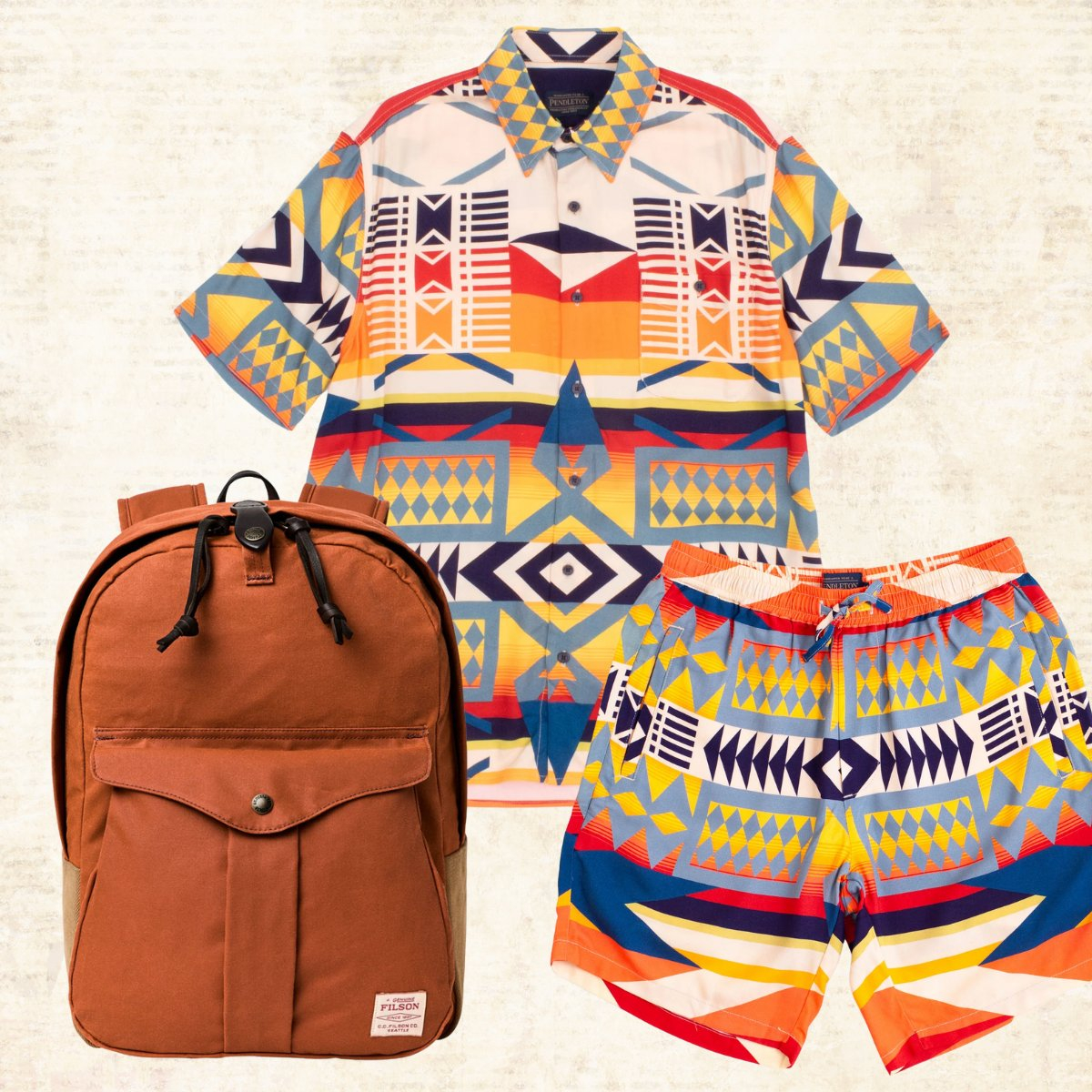 The Pendleton Vacation Shorts Fire Legend are made for summer.