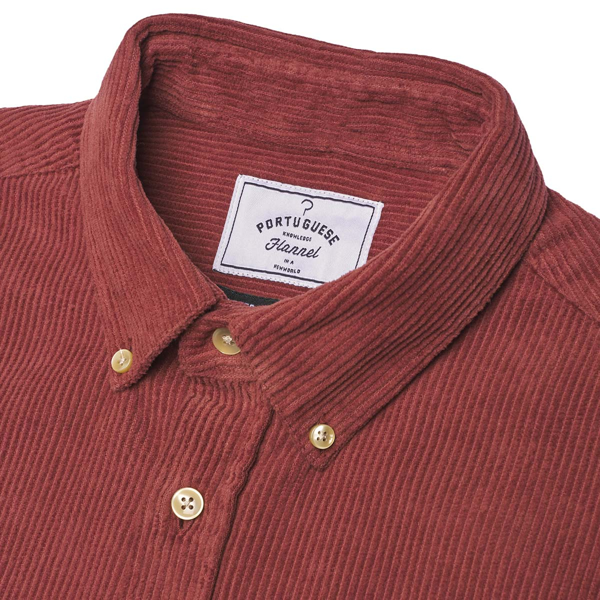 Portuguese Flannel Lobo Shirt Bordeaux, made with the finest exclusive fabrics