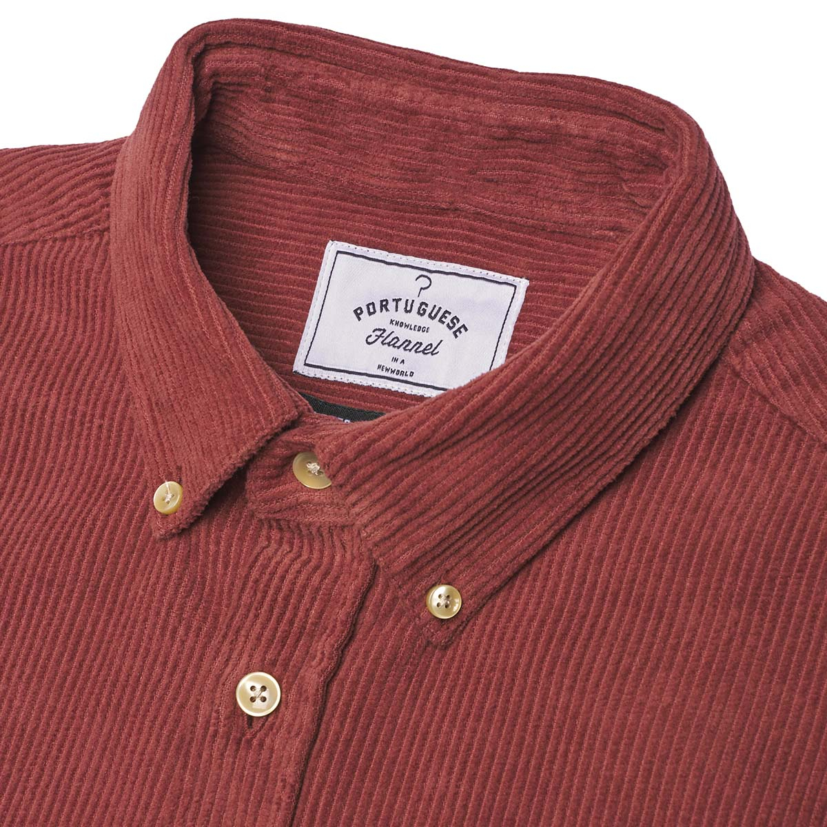 Portuguese Flannel Lobo Shirt Bordeaux, made with the finest exclusive fabrics