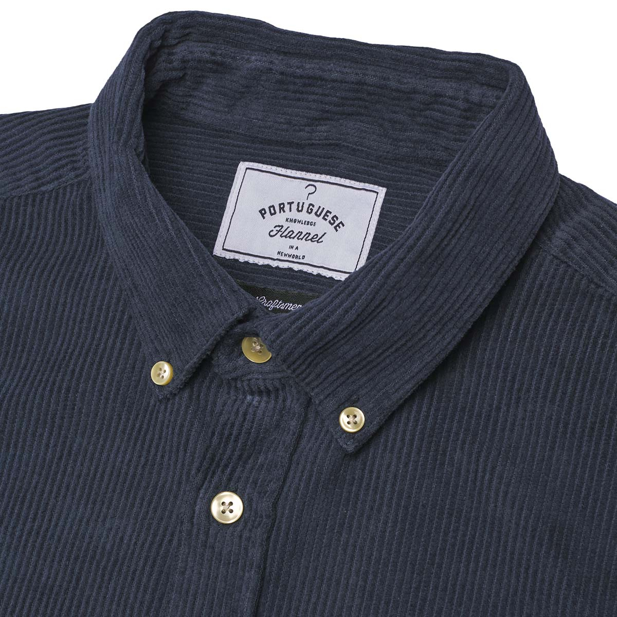 Portuguese Flannel Lobo Shirt Navy, made with the finest exclusive fabrics