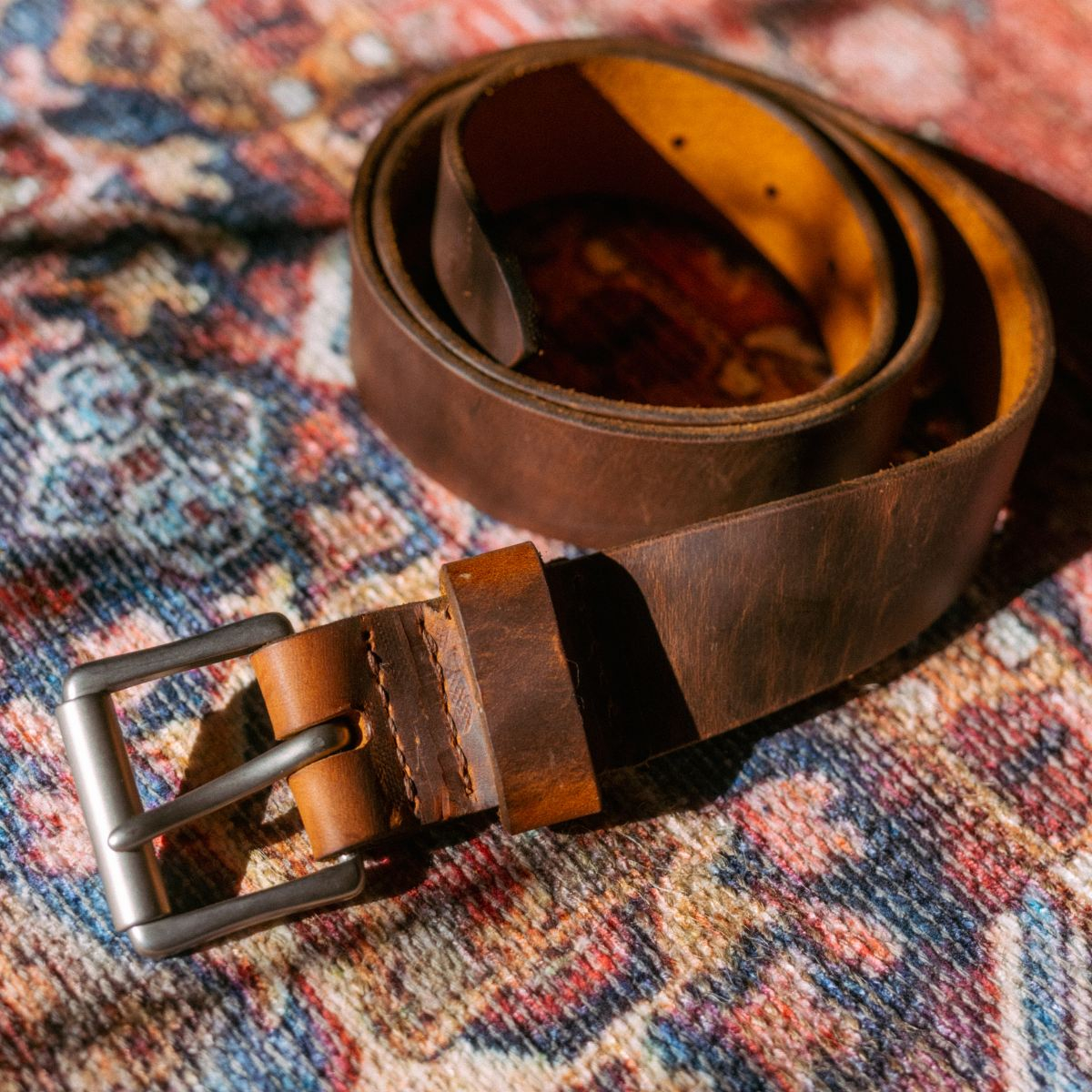 Red Wing 96520 Leather Belt Copper Rough & Tough Matches seamlessly with your favorite Red Wing boots.