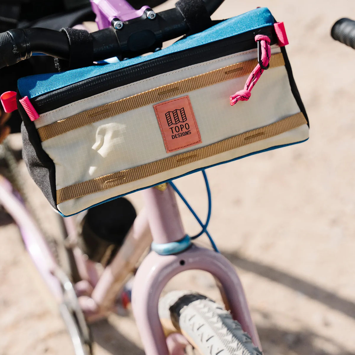 Topo Designs Bike Bag, Versatile bag to attach to the front bar of your bike.