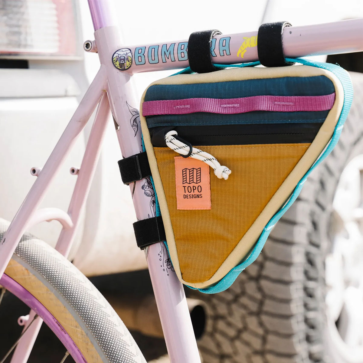 Topo Designs Bike Frame Bag, Triangular main compartment