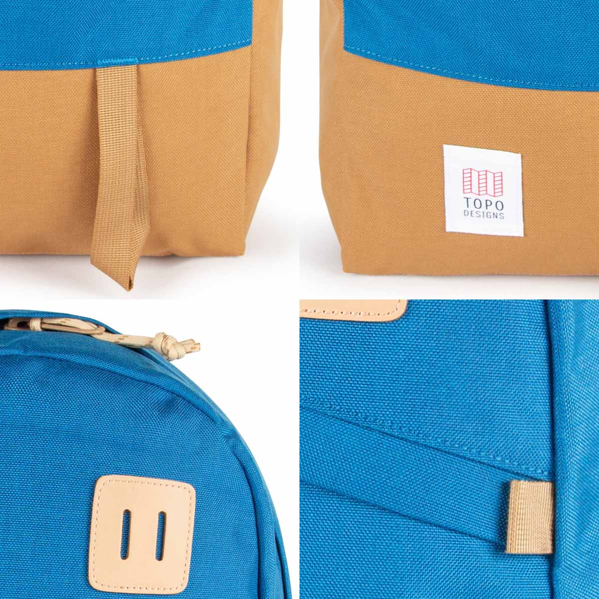 Topo Designs Daypack Classic Blue/Khaki, details