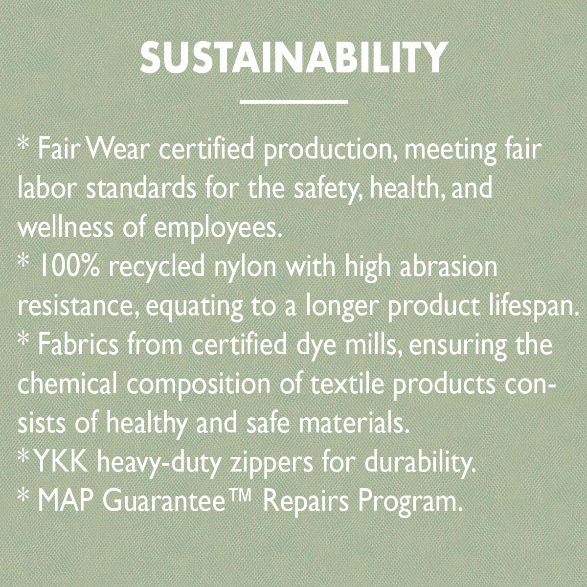 Topo Designs Daypack Classic, sustainability