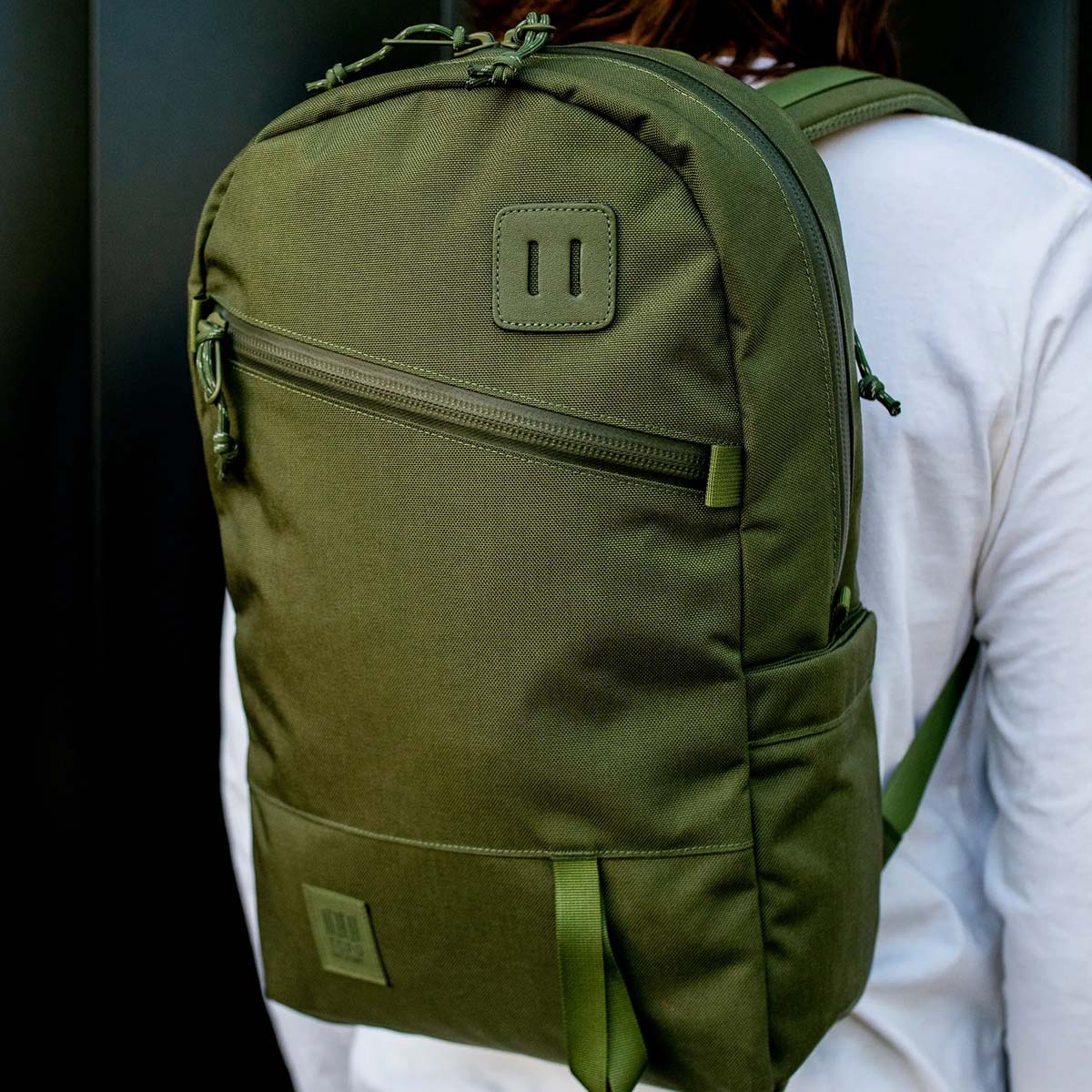 Topo Designs Daypack Tech Olive, stylish and functional pack, ideal travel companion, schoolmate or pack mule